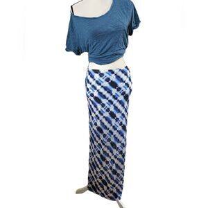 Vacay tie dye maxi skirt